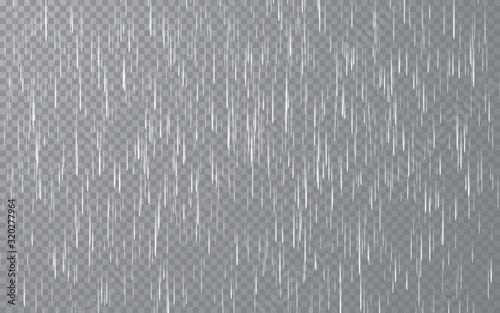Fotomural Rain drops on transparent background