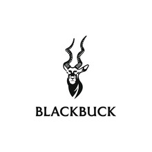 Blackbuck Logo Design. Antelop India Silhoutte.