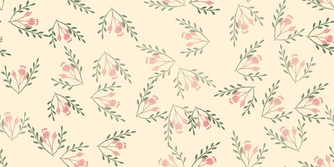 Seamless floral pattern. Flowers texture. Simplicity flower surface pattern design