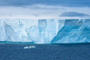 navigating among enormous icebergs, including the world's largest recorded b-15, calved from the ros