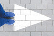 © Pixel-Shot - Young man standing on road with arrow marking, top view. Concept of choice