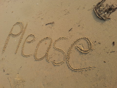 Please written on the beach 