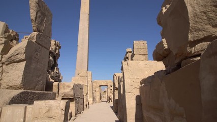 Wall Mural - Karnak Temple in Luxor, Egypt. The Karnak Temple Complex, commonly known as Karnak, comprises a vast mix of decayed temples, chapels, pylons, and other buildings in Egypt.