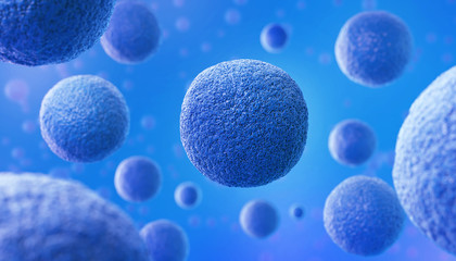 Wall Mural - 3d illustration of embryonic stem cells, cellular therapy background.