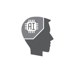 Poster - Ai related icon on background for graphic and web design. Simple illustration. Internet concept symbol for website button or mobile app.