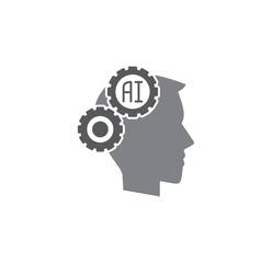 Poster - Ai related icon on background for graphic and web design. Simple illustration. Internet concept symbol for website button or mobile app.