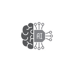 Poster - Ai related icon on background for graphic and web design. Simple illustration. Internet concept symbol for website button or mobile app.