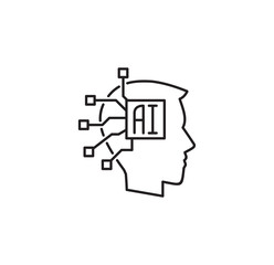 Poster - Ai related icon on background for graphic and web design. Simple illustration. Internet concept symbol for website button or mobile app.
