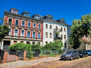 Fototapete - berlin, deutschland - sanierte altbauten in friedrichshagen