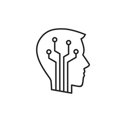 Poster - Ai related icon on background for graphic and web design. Simple illustration. Internet concept symbol for website button or mobile app.