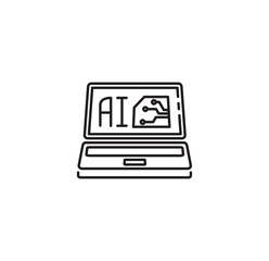 Poster - Ai related icon on background for graphic and web design. Simple illustration. Internet concept symbol for website button or mobile app.