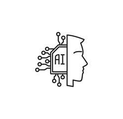 Poster - Ai related icon on background for graphic and web design. Simple illustration. Internet concept symbol for website button or mobile app.
