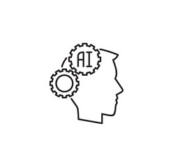 Poster - Ai related icon on background for graphic and web design. Simple illustration. Internet concept symbol for website button or mobile app.