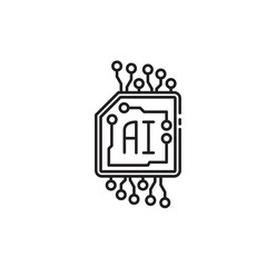 Poster - Ai related icon on background for graphic and web design. Simple illustration. Internet concept symbol for website button or mobile app.