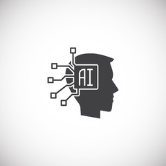 Poster - Ai related icon on background for graphic and web design. Simple illustration. Internet concept symbol for website button or mobile app.