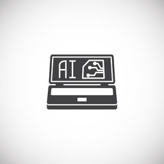Poster - Ai related icon on background for graphic and web design. Simple illustration. Internet concept symbol for website button or mobile app.