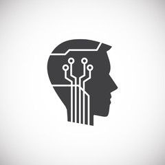 Poster - Ai related icon on background for graphic and web design. Simple illustration. Internet concept symbol for website button or mobile app.