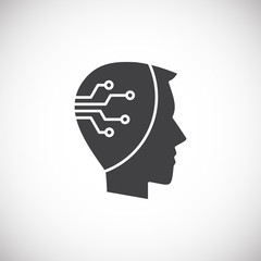 Poster - Ai related icon on background for graphic and web design. Simple illustration. Internet concept symbol for website button or mobile app.