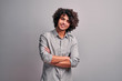 © HBS - Young modern arabian student in casual clothes with crossed hands