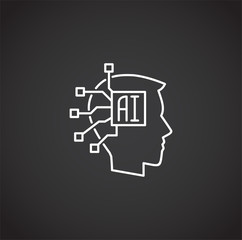 Poster - Ai related icon on background for graphic and web design. Simple illustration. Internet concept symbol for website button or mobile app.