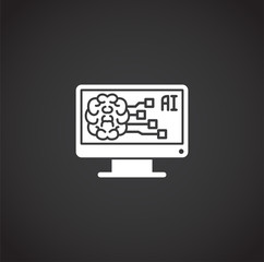 Poster - Ai related icon on background for graphic and web design. Simple illustration. Internet concept symbol for website button or mobile app.