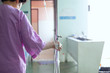 © TonStocker - Patients give salt water to help themselves when walking to the bathroom.