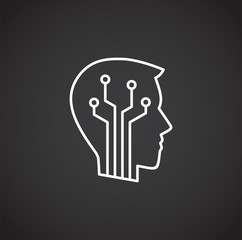Poster - Ai related icon on background for graphic and web design. Simple illustration. Internet concept symbol for website button or mobile app.