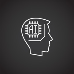Poster - Ai related icon on background for graphic and web design. Simple illustration. Internet concept symbol for website button or mobile app.