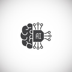 Poster - Ai related icon on background for graphic and web design. Simple illustration. Internet concept symbol for website button or mobile app.