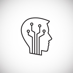 Poster - Ai related icon on background for graphic and web design. Simple illustration. Internet concept symbol for website button or mobile app.