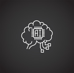 Poster - Ai related icon on background for graphic and web design. Simple illustration. Internet concept symbol for website button or mobile app.