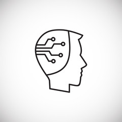 Poster - Ai related icon on background for graphic and web design. Simple illustration. Internet concept symbol for website button or mobile app.