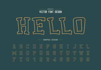 Poster - Cartoon font and alphabet vector, Typeface and number design, Graphic text on background