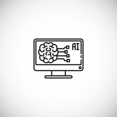 Poster - Ai related icon on background for graphic and web design. Simple illustration. Internet concept symbol for website button or mobile app.