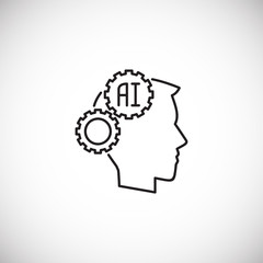 Poster - Ai related icon on background for graphic and web design. Simple illustration. Internet concept symbol for website button or mobile app.
