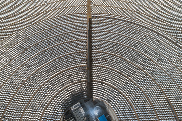 Wall Mural - Aerial view of solar thermal plant