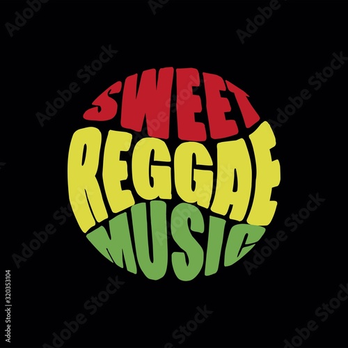 Dekoracja na wymiar  slodki-napis-muzyczny-reggae-jamajka