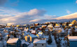 city of Tromso . The first rays of the sun after the polar night