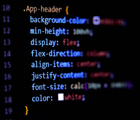 Leinwandbilder - Modern CSS3 cascade style sheet programming code for HTML coding.