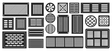 Air Vent Vector Black,simple Set Icon.Vector Illustration Ventilation Grate On White Background .Isolated Black,simple Set Icon Air Vent .