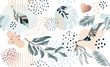 Seamless exotic pattern with tropical plants