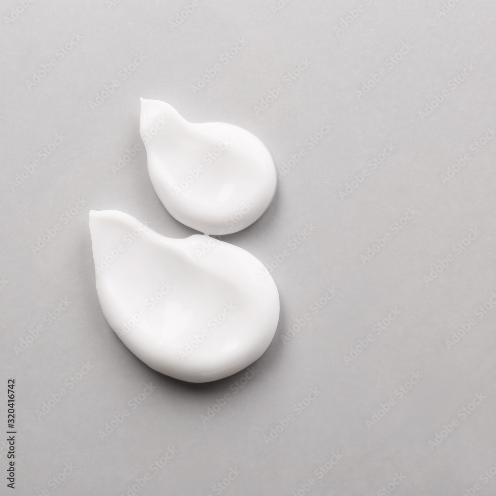 Sample of cream on light background
