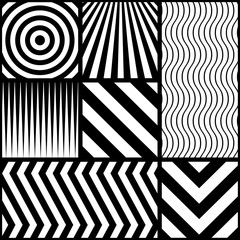 Poster - Monochrome modern geometric seamless pattern.
