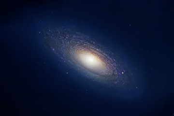 Wall Mural - beautiful blue galaxy, background texture. elements of this image were furnished by nasa.