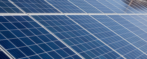 panorama solar panels background for solar energy concept images.