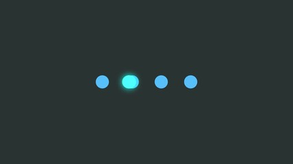Poster - Circle loading sign on white background, loading bar icon with dots, animation with alpha matte.