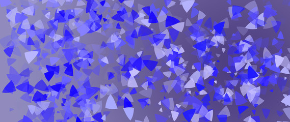 Wall Mural - Blue and white geometric shapes in motion. Abstract blue background