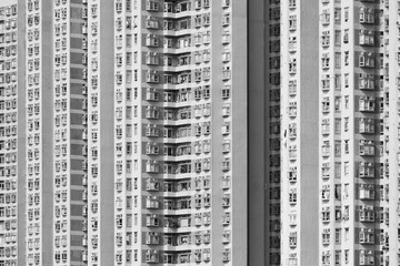 exterior of high rise residential building in Hong Kong city