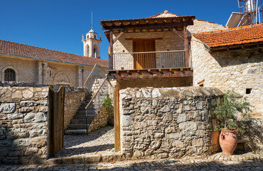 The view of the traditional old country house in Lania village.  Cyprus