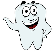 Tooth Cartoon Character Vector With An Expression, Eps 10, Ready To Be Used For Mascot And Your Design Needs